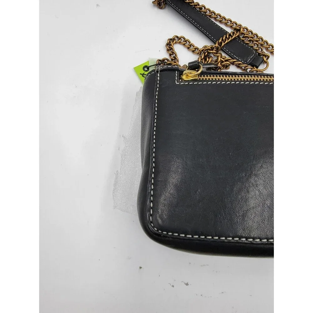 Sam Edelman Dallie Flap Crossbody Bag Women's Black Chain Strap Back Zipper - Picture 10 of 15